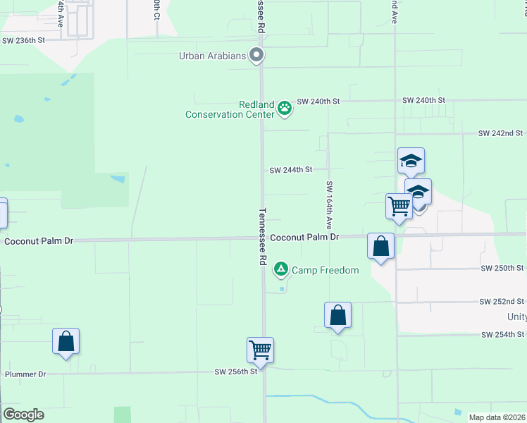 map of restaurants, bars, coffee shops, grocery stores, and more near 24757 Southwest 247th Street in Homestead