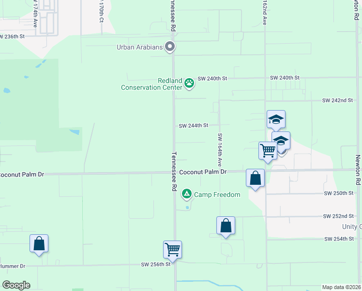 map of restaurants, bars, coffee shops, grocery stores, and more near 24757 Southwest 247th Street in Homestead