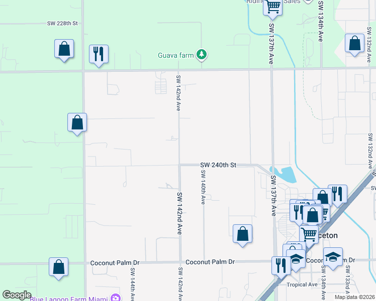 map of restaurants, bars, coffee shops, grocery stores, and more near 23835 Southwest 142nd Avenue in Princeton