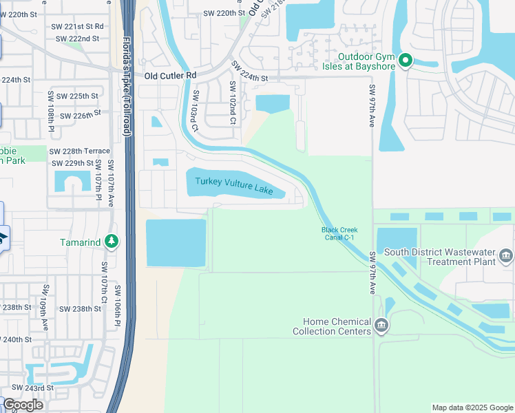 map of restaurants, bars, coffee shops, grocery stores, and more near 10350 Southwest 232nd Street in Miami