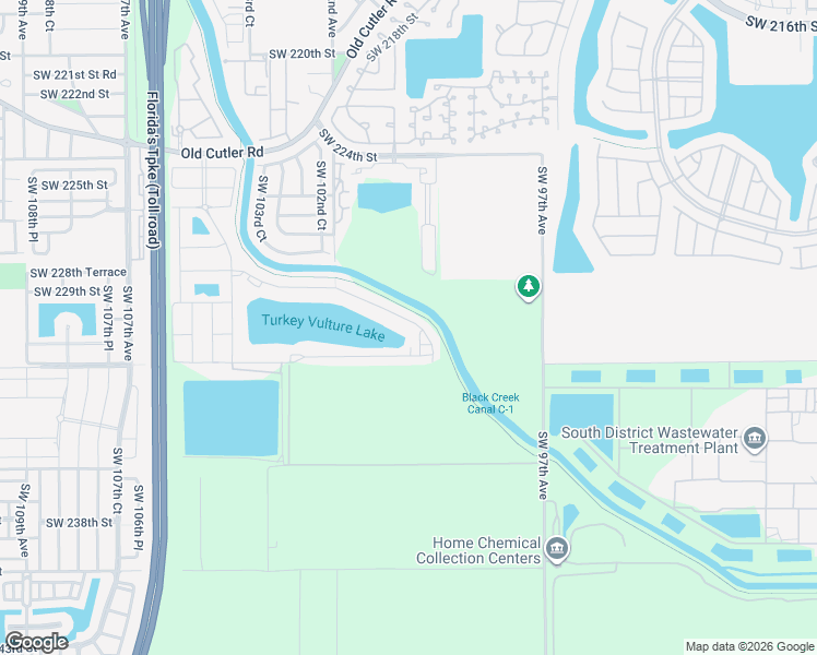 map of restaurants, bars, coffee shops, grocery stores, and more near Black Creek Trail in Homestead