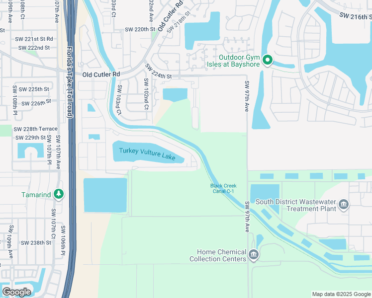 map of restaurants, bars, coffee shops, grocery stores, and more near 10005 Southwest 228th Terrace in Cutler Bay