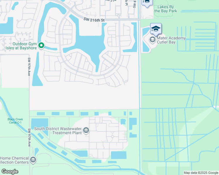 map of restaurants, bars, coffee shops, grocery stores, and more near 22814 Southwest 88th Path in Cutler Bay