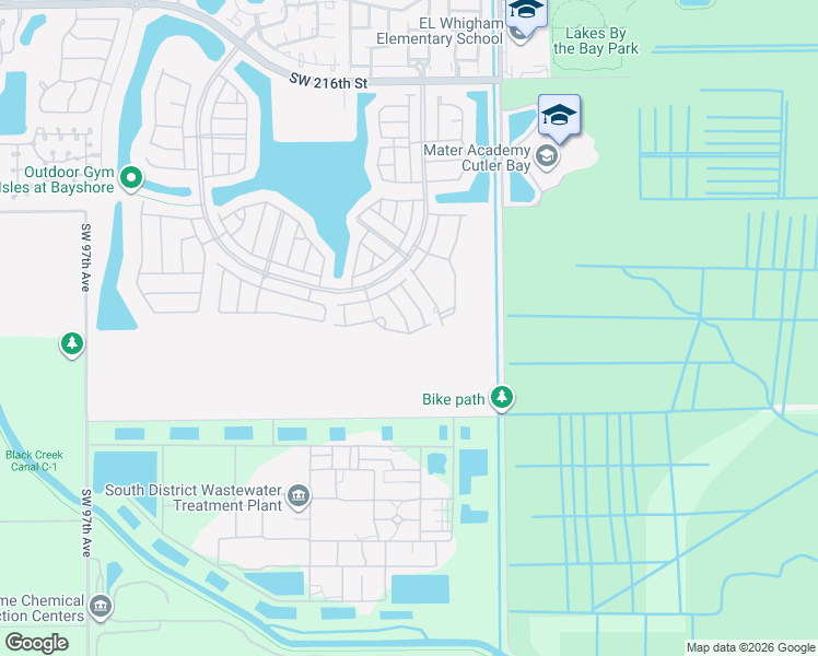 map of restaurants, bars, coffee shops, grocery stores, and more near 22863 Southwest 88th Path in Miami