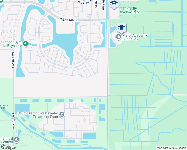 map of restaurants, bars, coffee shops, grocery stores, and more near 22881 Southwest 88th Place in Cutler Bay