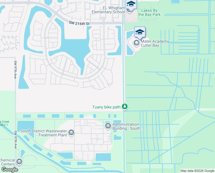 map of restaurants, bars, coffee shops, grocery stores, and more near 22881 Southwest 88th Place in Cutler Bay
