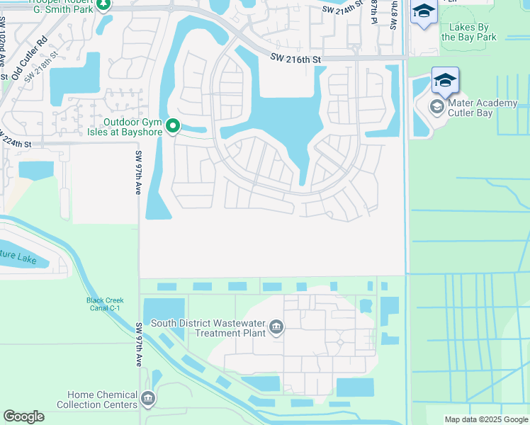 map of restaurants, bars, coffee shops, grocery stores, and more near 9128 Southwest 227th Lane in Cutler Bay