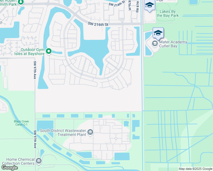 map of restaurants, bars, coffee shops, grocery stores, and more near 8931 Southwest 228th Lane in Miami