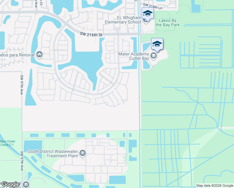 map of restaurants, bars, coffee shops, grocery stores, and more near 5 Southwest 88th Place in Cutler Bay