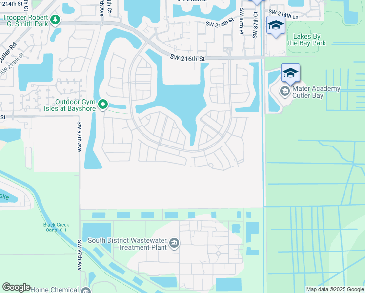 map of restaurants, bars, coffee shops, grocery stores, and more near 9001 Southwest 227th Street in Cutler Bay