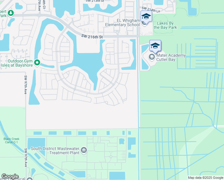 map of restaurants, bars, coffee shops, grocery stores, and more near 8867 Southwest 227th Terrace in Cutler Bay