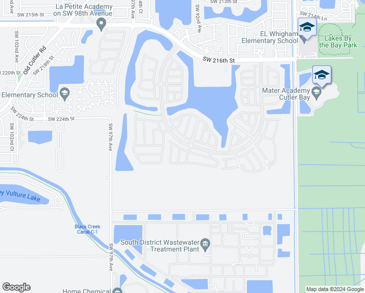 map of restaurants, bars, coffee shops, grocery stores, and more near 9235 Southwest 227th Terrace in Cutler Bay