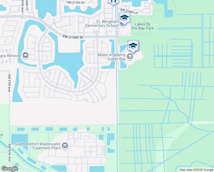 map of restaurants, bars, coffee shops, grocery stores, and more near 22621 Southwest 88th Place in Cutler Bay