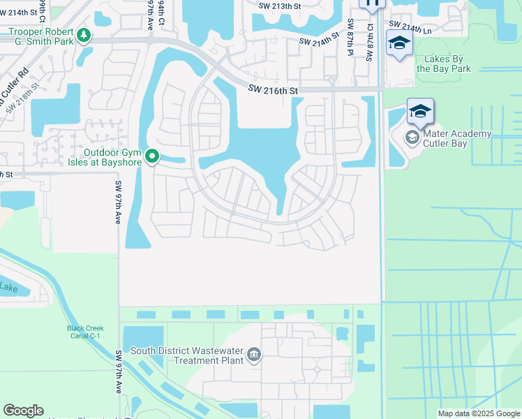 map of restaurants, bars, coffee shops, grocery stores, and more near 9001 Southwest 227th Street in Cutler Bay