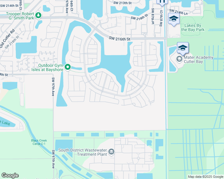 map of restaurants, bars, coffee shops, grocery stores, and more near 9103 Southwest 227th Street in Cutler Bay