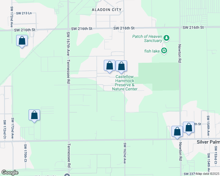 map of restaurants, bars, coffee shops, grocery stores, and more near 22300 Southwest 162nd Avenue in Miami