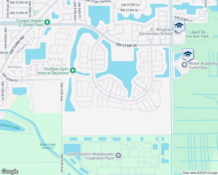map of restaurants, bars, coffee shops, grocery stores, and more near 9257 Southwest 227th Street in Miami