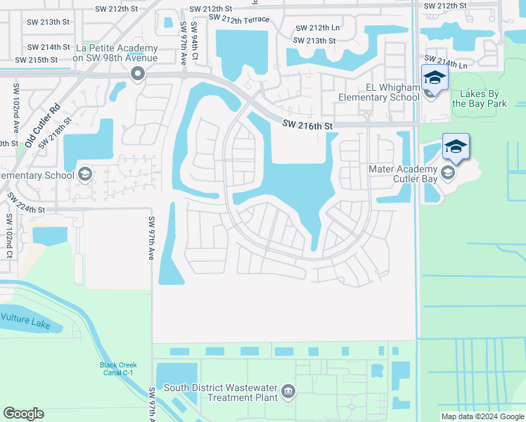 map of restaurants, bars, coffee shops, grocery stores, and more near 9257 Southwest 227th Street in Miami
