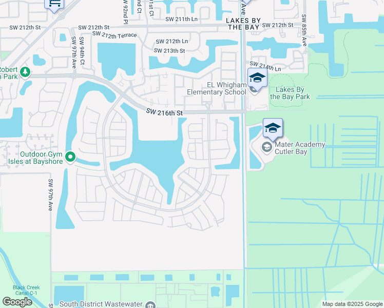 map of restaurants, bars, coffee shops, grocery stores, and more near 8926 Southwest 222nd Terrace in Miami