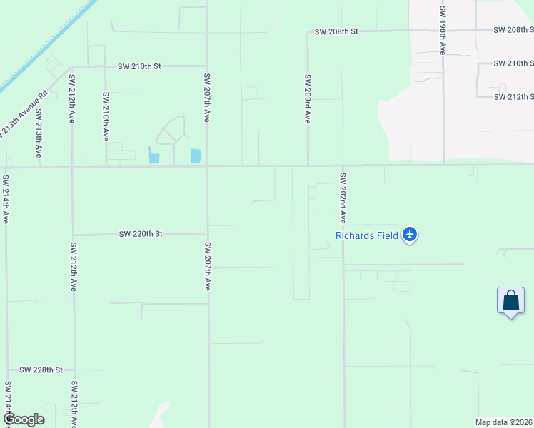 map of restaurants, bars, coffee shops, grocery stores, and more near 20400 Southwest 220th Street in Miami