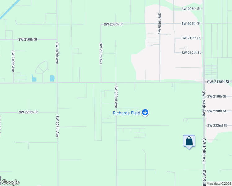 map of restaurants, bars, coffee shops, grocery stores, and more near Southwest 202nd Avenue in Miami-Dade County