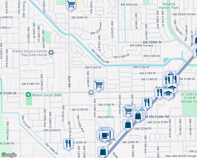 map of restaurants, bars, coffee shops, grocery stores, and more near in Goulds