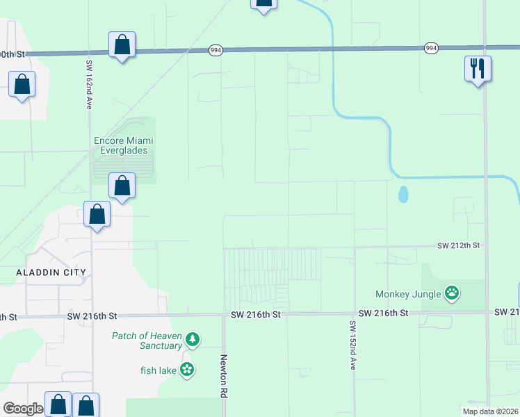 map of restaurants, bars, coffee shops, grocery stores, and more near 15451 Southwest 210th Street in Miami