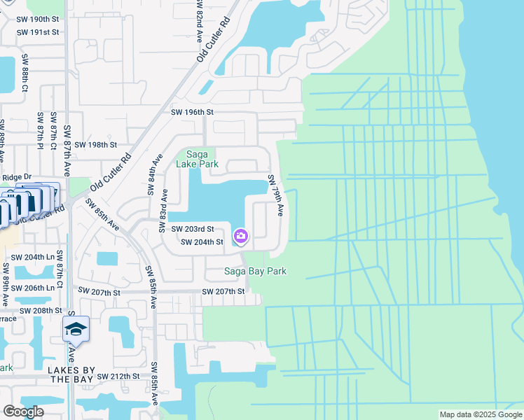 map of restaurants, bars, coffee shops, grocery stores, and more near 20134 Southwest 79th Court in Cutler Bay