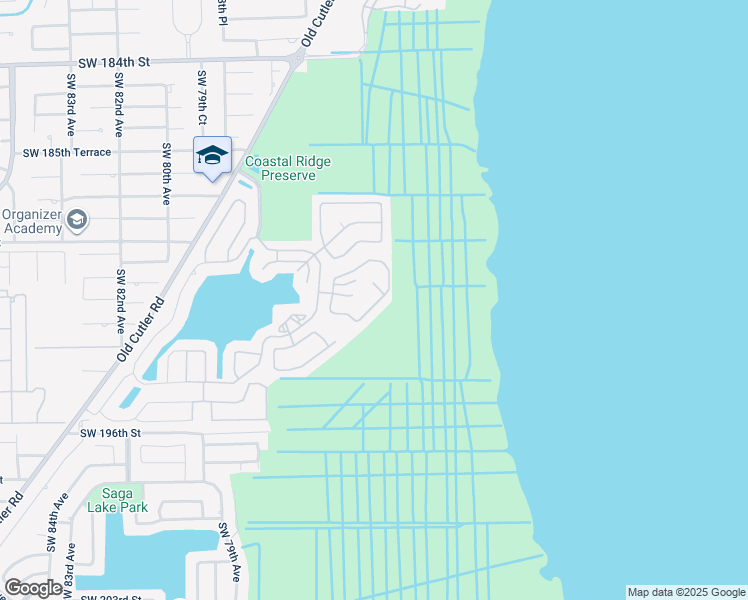 map of restaurants, bars, coffee shops, grocery stores, and more near 18950 Southwest 74th Avenue in Miami