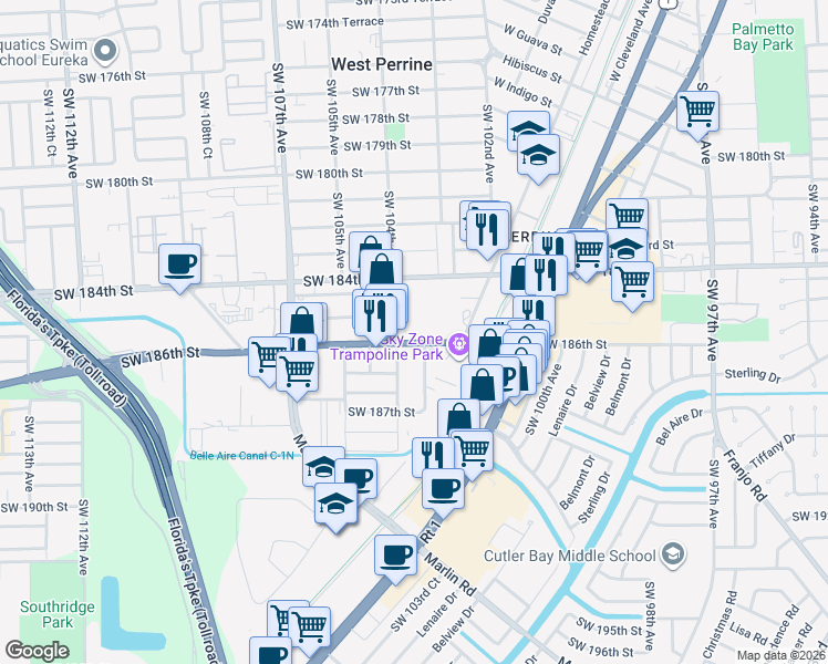 map of restaurants, bars, coffee shops, grocery stores, and more near in Quail Heights