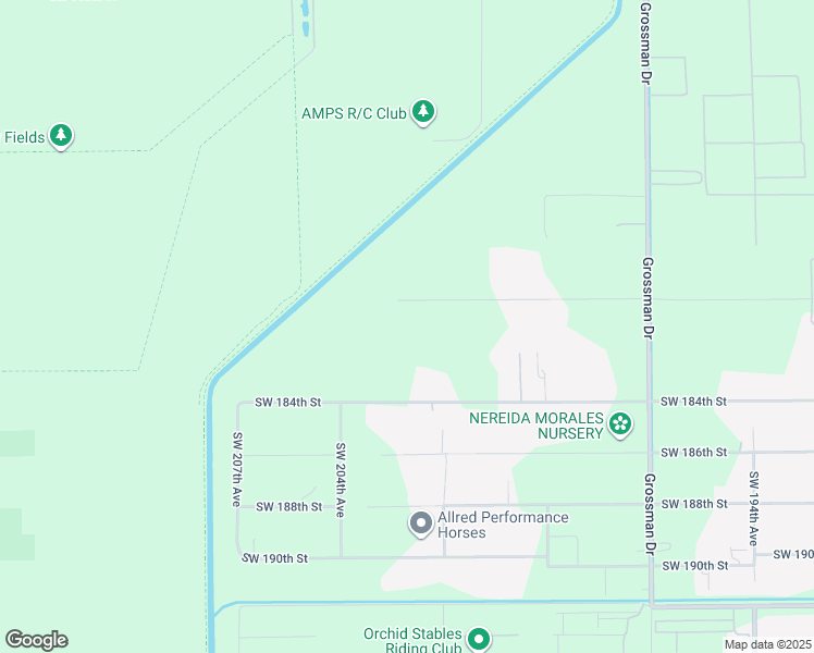 map of restaurants, bars, coffee shops, grocery stores, and more near 20290 Southwest 180th Street in Miami