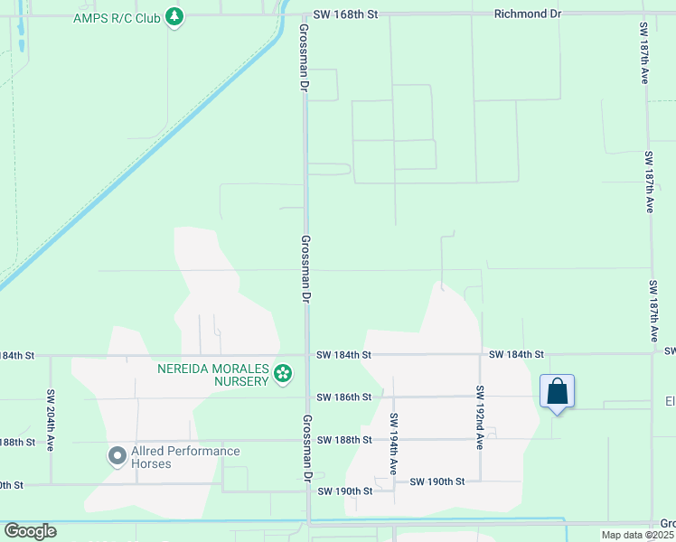 map of restaurants, bars, coffee shops, grocery stores, and more near 20055 Southwest 180th Street in Miami