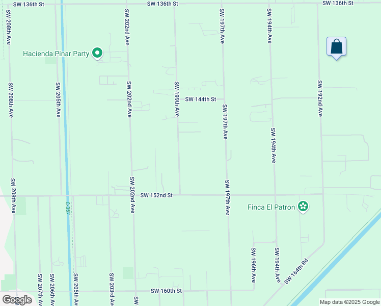 map of restaurants, bars, coffee shops, grocery stores, and more near 14701 Southwest 199th Avenue in Miami