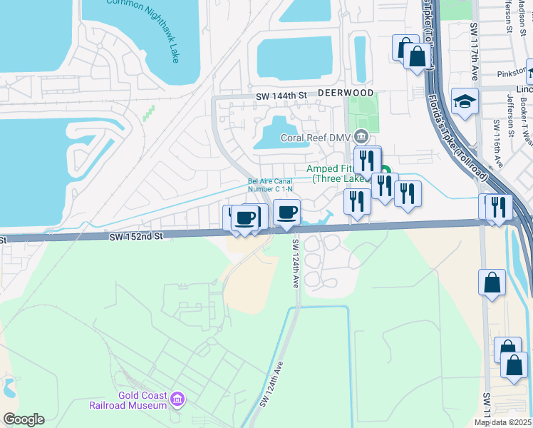 map of restaurants, bars, coffee shops, grocery stores, and more near in Three Lakes
