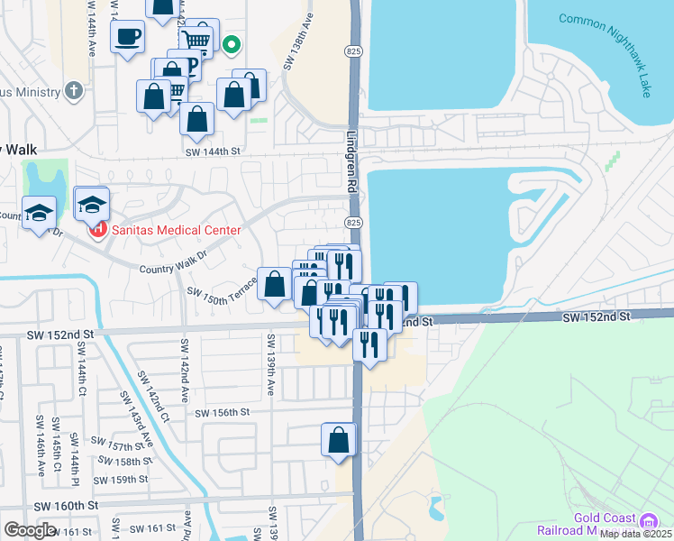 map of restaurants, bars, coffee shops, grocery stores, and more near 502 Southwest 149th Circle Court in Miami