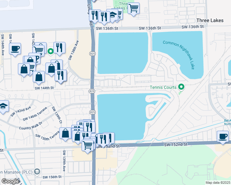 map of restaurants, bars, coffee shops, grocery stores, and more near 13547 Southwest 144th Terrace in Miami