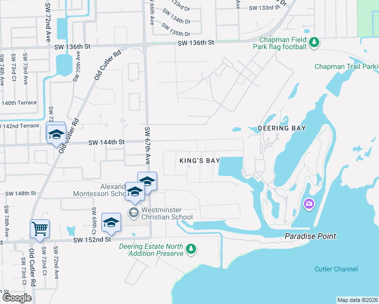 map of restaurants, bars, coffee shops, grocery stores, and more near 14221 Tarpon Dr in Miami