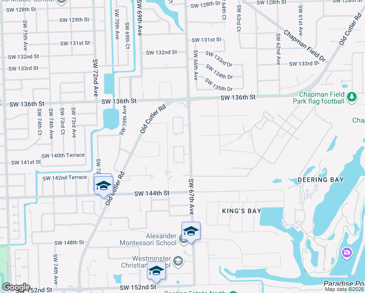 map of restaurants, bars, coffee shops, grocery stores, and more near 14023 Southwest 67th Place in Palmetto Bay