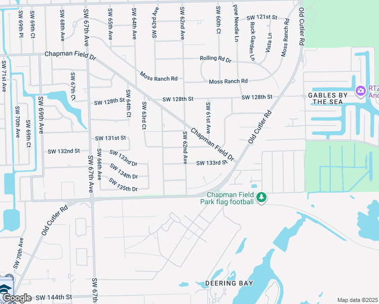 map of restaurants, bars, coffee shops, grocery stores, and more near 13201 Southwest 62nd Avenue in Miami
