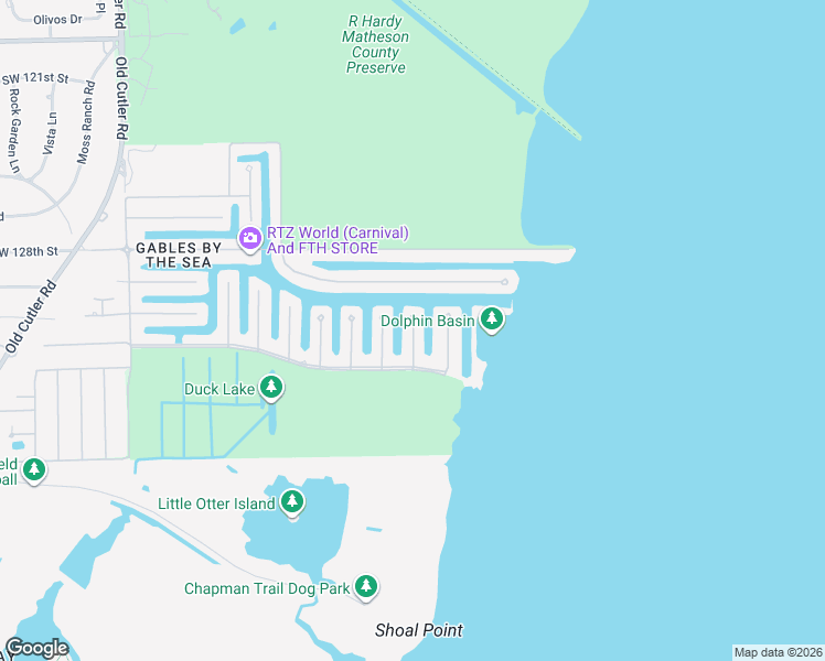 map of restaurants, bars, coffee shops, grocery stores, and more near 13017 San Jose Street in Coral Gables