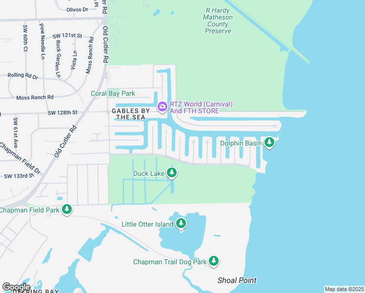 map of restaurants, bars, coffee shops, grocery stores, and more near 13023 Nevada Street in Coral Gables