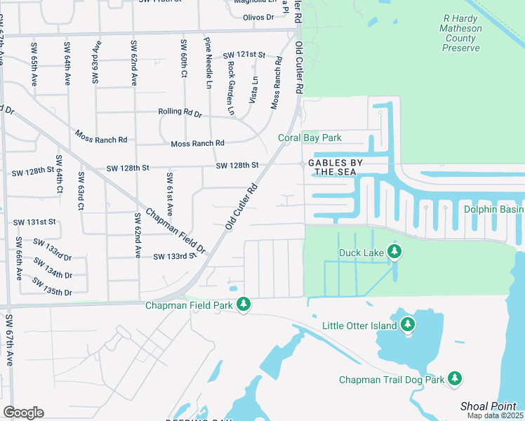 map of restaurants, bars, coffee shops, grocery stores, and more near 5840 Southwest 130th Terrace in Miami