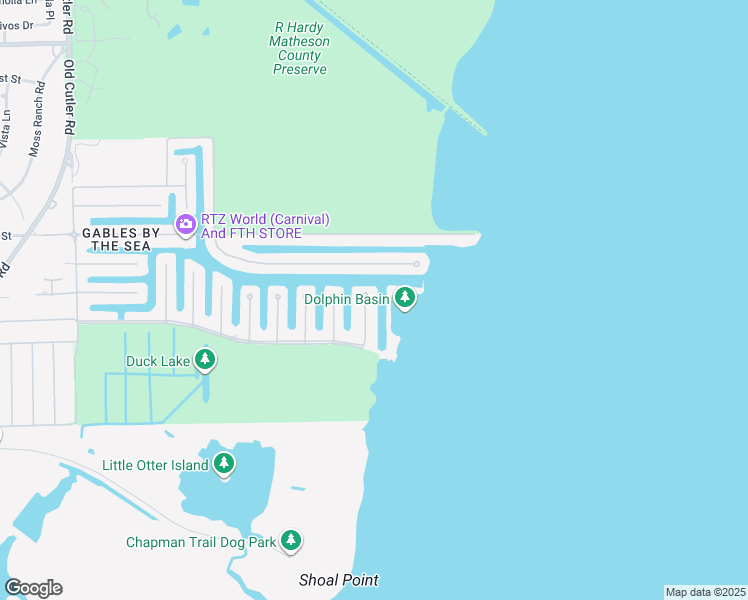 map of restaurants, bars, coffee shops, grocery stores, and more near 13019 Mar Street in Coral Gables