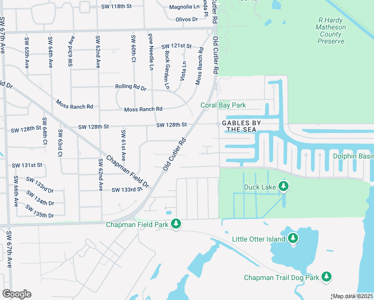 map of restaurants, bars, coffee shops, grocery stores, and more near 5840 Southwest 130th Terrace in Miami