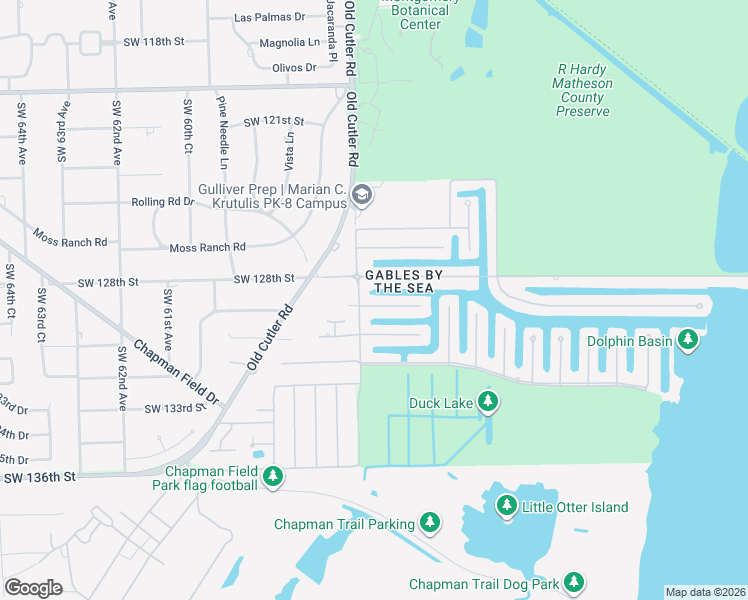 map of restaurants, bars, coffee shops, grocery stores, and more near 1541 Agua Avenue in Coral Gables