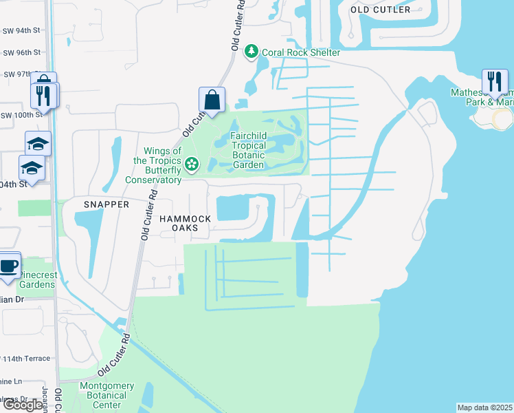 map of restaurants, bars, coffee shops, grocery stores, and more near 414 Rovino Avenue in Coral Gables