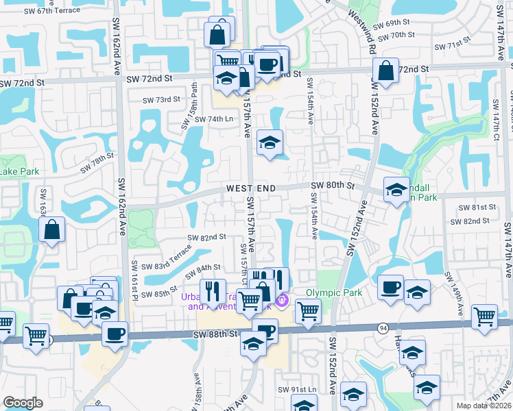 map of restaurants, bars, coffee shops, grocery stores, and more near in Miami-Dade County