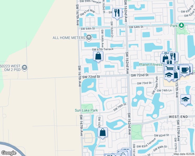 map of restaurants, bars, coffee shops, grocery stores, and more near in Miami