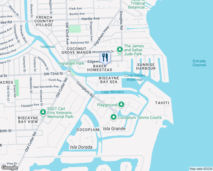 map of restaurants, bars, coffee shops, grocery stores, and more near 279 Galeon Ct in Miami