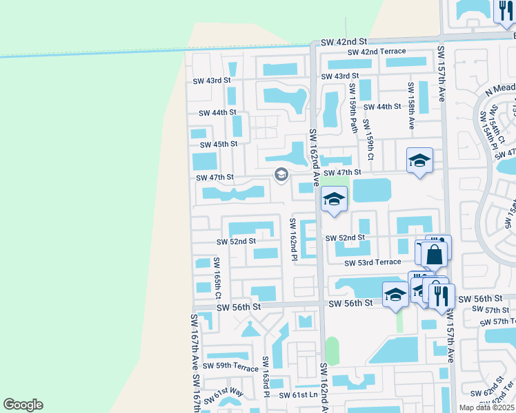 map of restaurants, bars, coffee shops, grocery stores, and more near 4824 Southwest 163rd Place in Miami